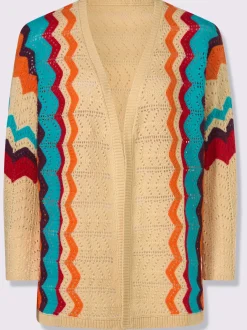 Veste en tricot ajouré superbe motif ajouré