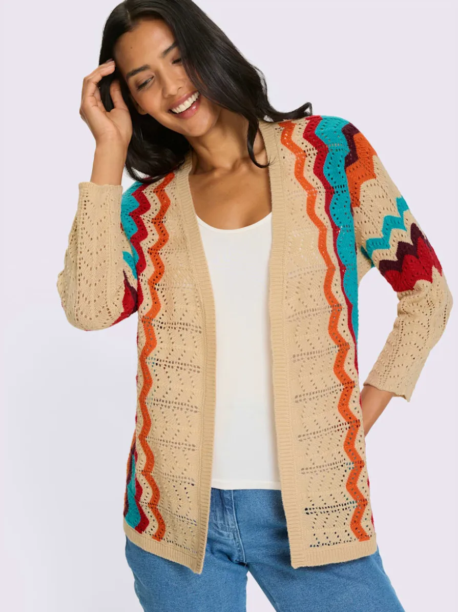 Veste en tricot ajouré superbe motif ajouré