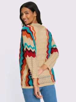 Veste en tricot ajouré superbe motif ajouré