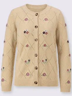 Veste en tricot ajouré superbe motif losanges ajouré