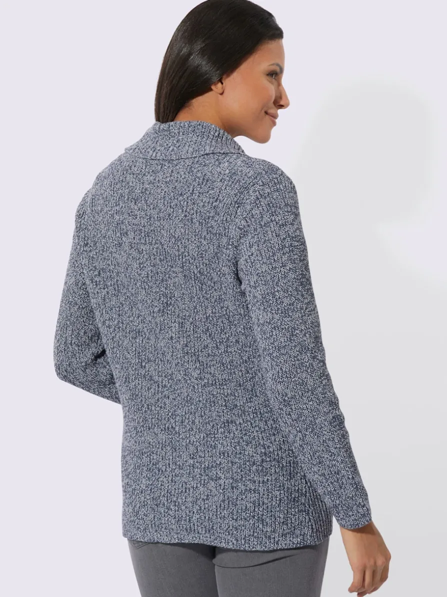 Veste en tricot col châle mode