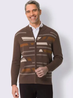 Veste en tricot col montant côtelé