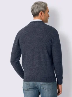 Veste en tricot col montant côtelé