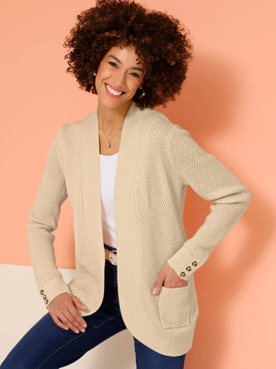 Veste en tricot coupe ouverte affinante