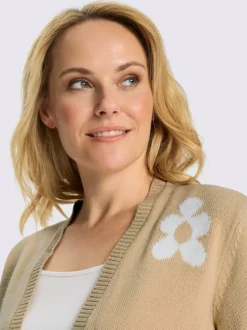 Veste en tricot coupe ouverte affinante
