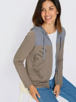 Veste en tricot fil argenté brillant couleur argenté