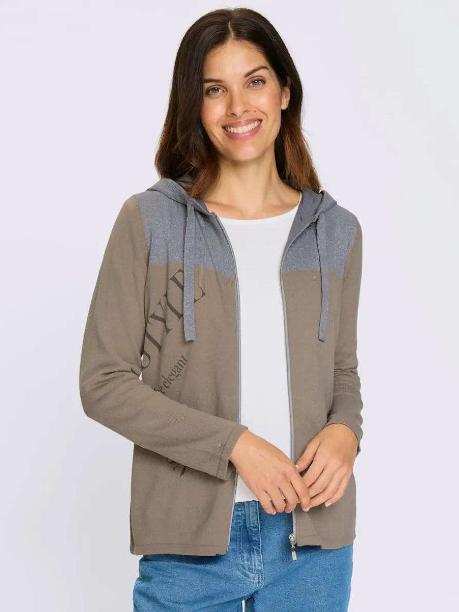 Veste en tricot fil argenté brillant couleur argenté