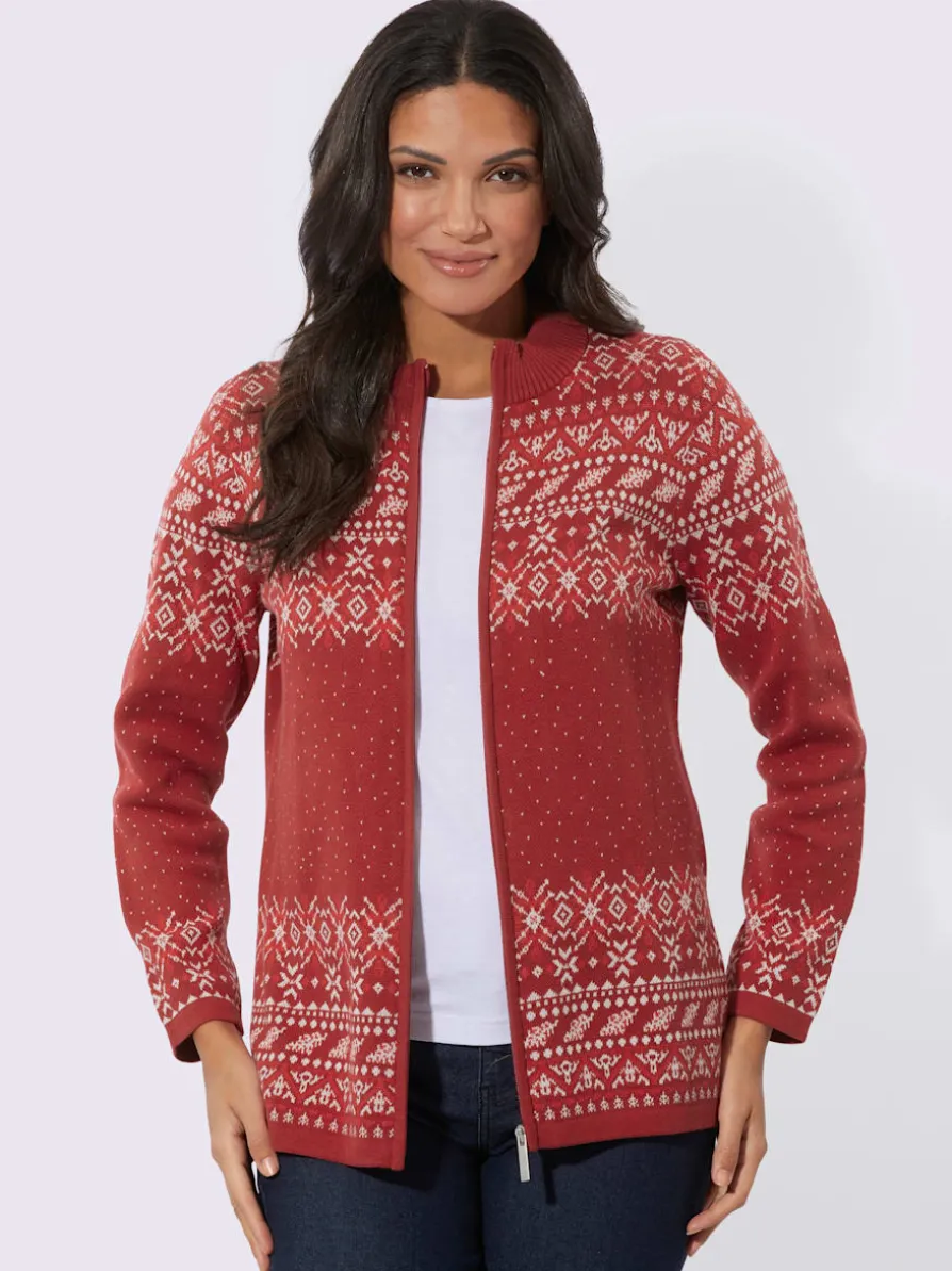 Veste en tricot jacquard superbe tricot jacquard