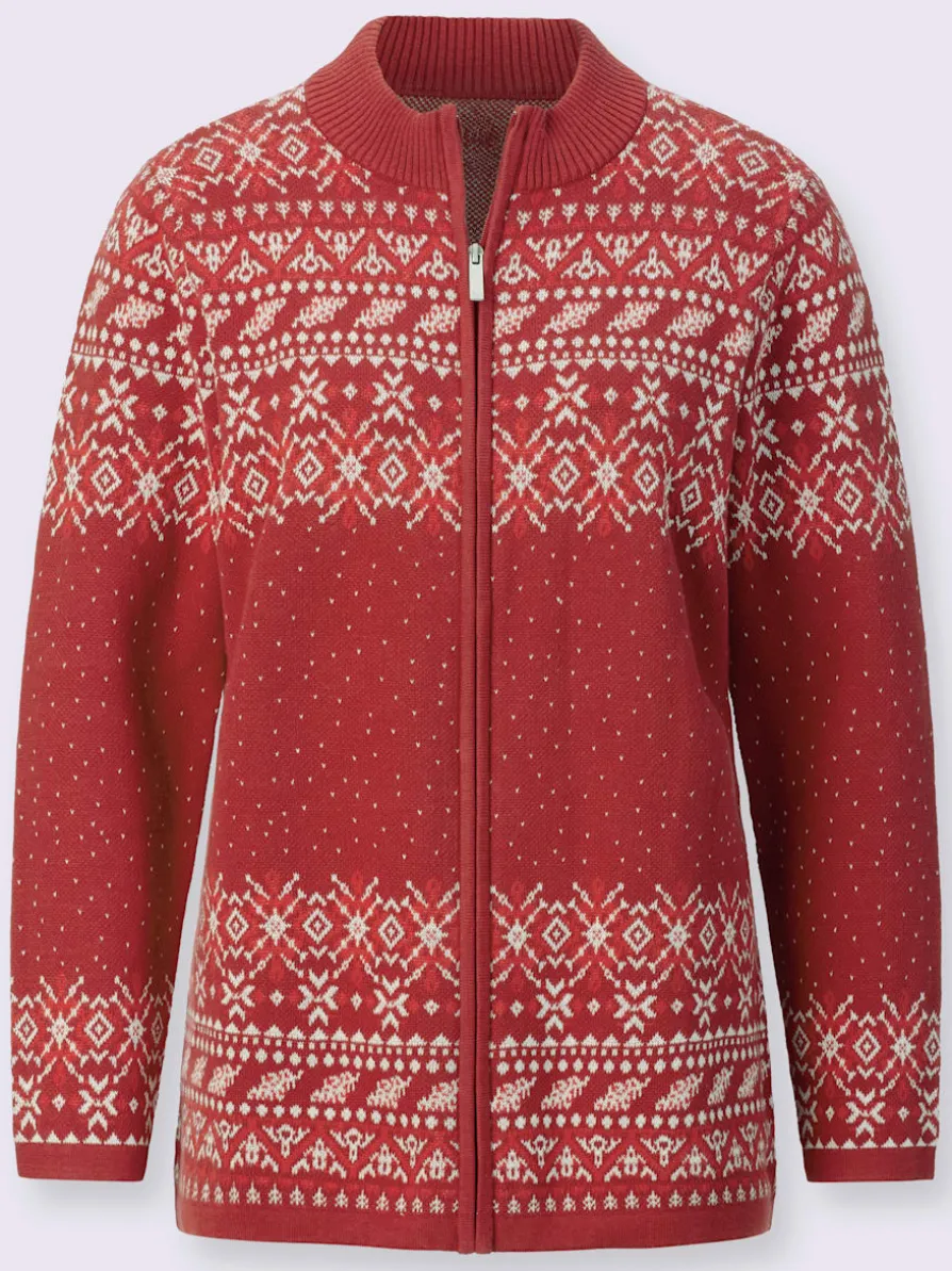 Veste en tricot jacquard superbe tricot jacquard