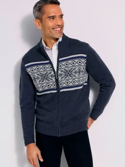 Veste en tricot joli motif norvégien