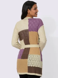 Veste en tricot motif tricoté tendance