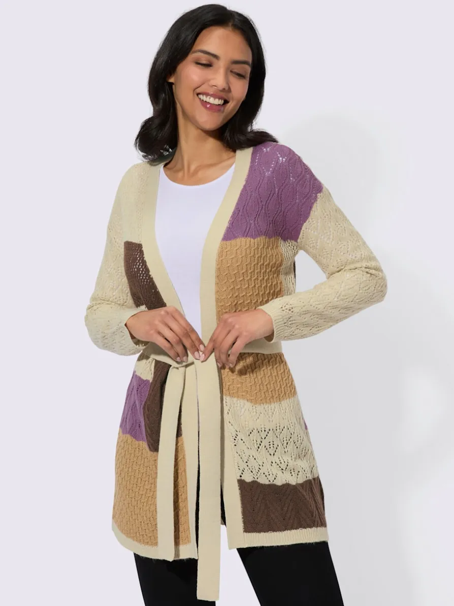 Veste en tricot motif tricoté tendance