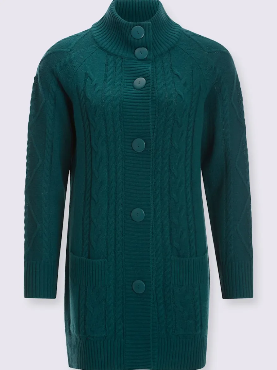 Veste en tricot superbe motif torsadé
