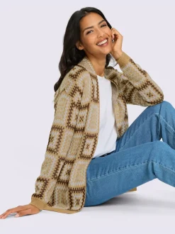 Veste en tricot superbe tricot jacquard