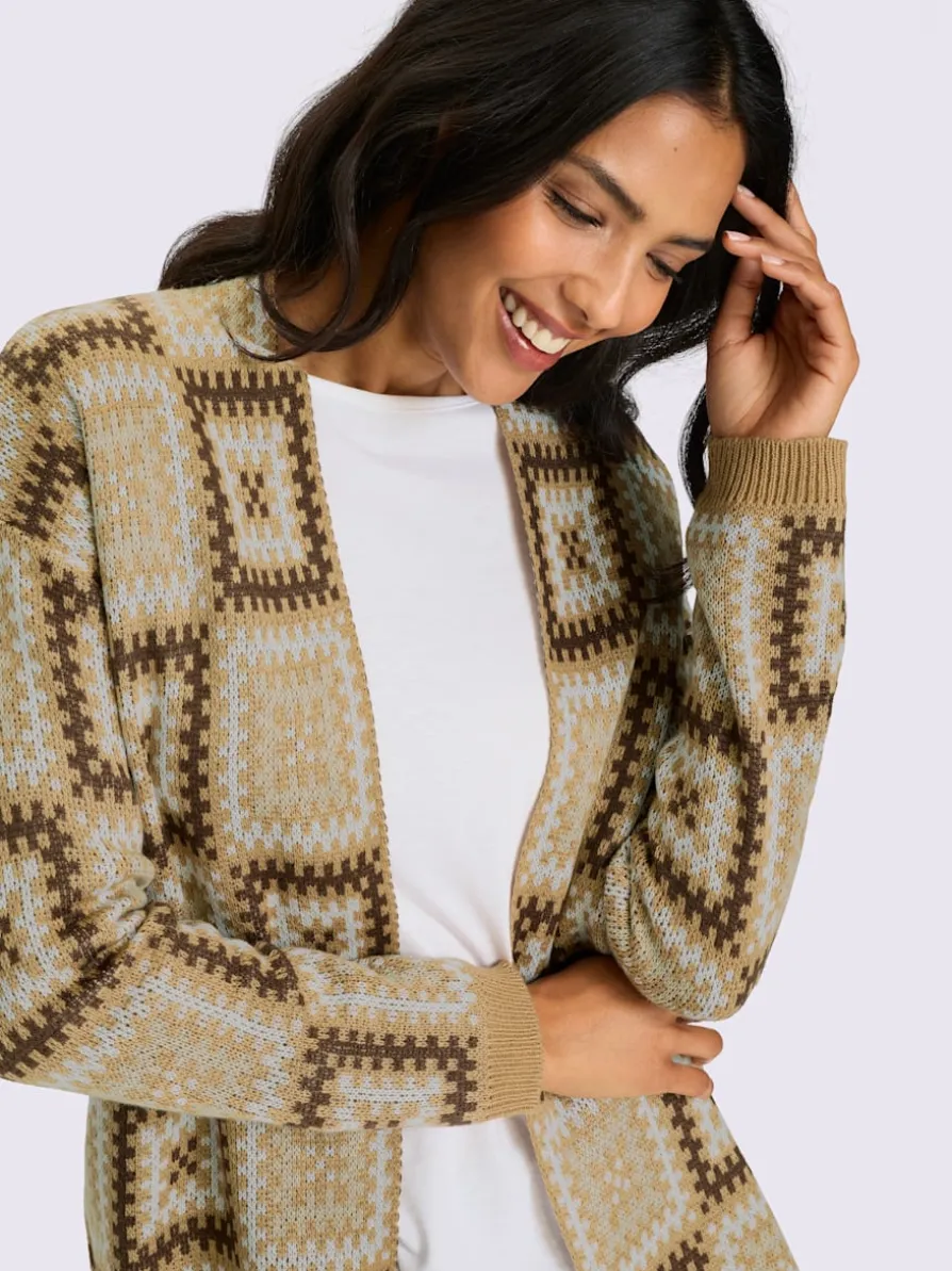 Veste en tricot superbe tricot jacquard