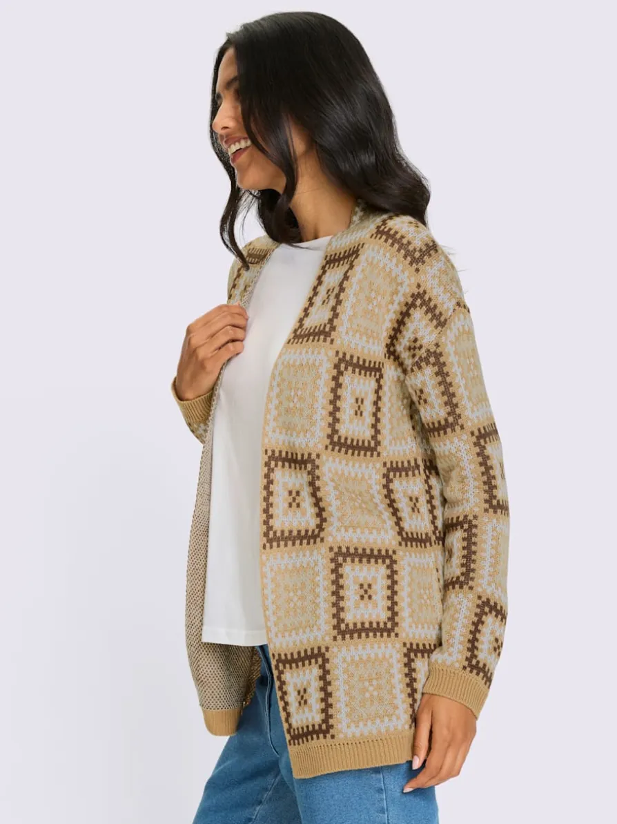 Veste en tricot superbe tricot jacquard