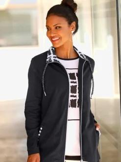 Veste légère col avec coulisse et lien à nouer