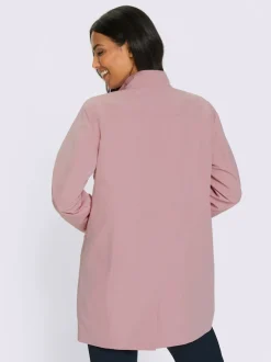 Veste longue boutons imitation corne
