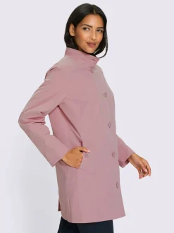 Veste longue boutons imitation corne