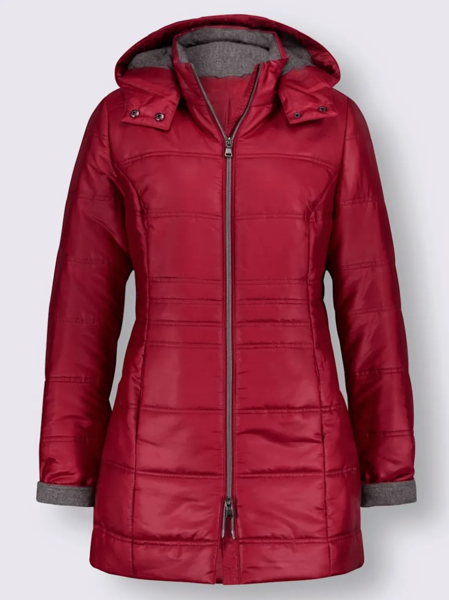 Veste longue capuche amovible