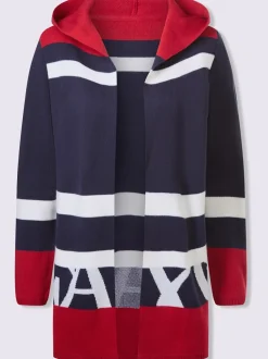 Veste longue en tricot forme ouverte et longue tendance