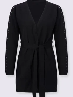 Veste longue en tricot forme ouverte et longue tendance