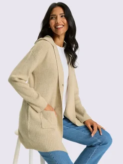 Veste longue en tricot longueur tendance