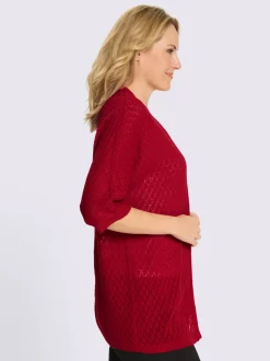 Veste longue en tricot manches chauve-souris 3/4