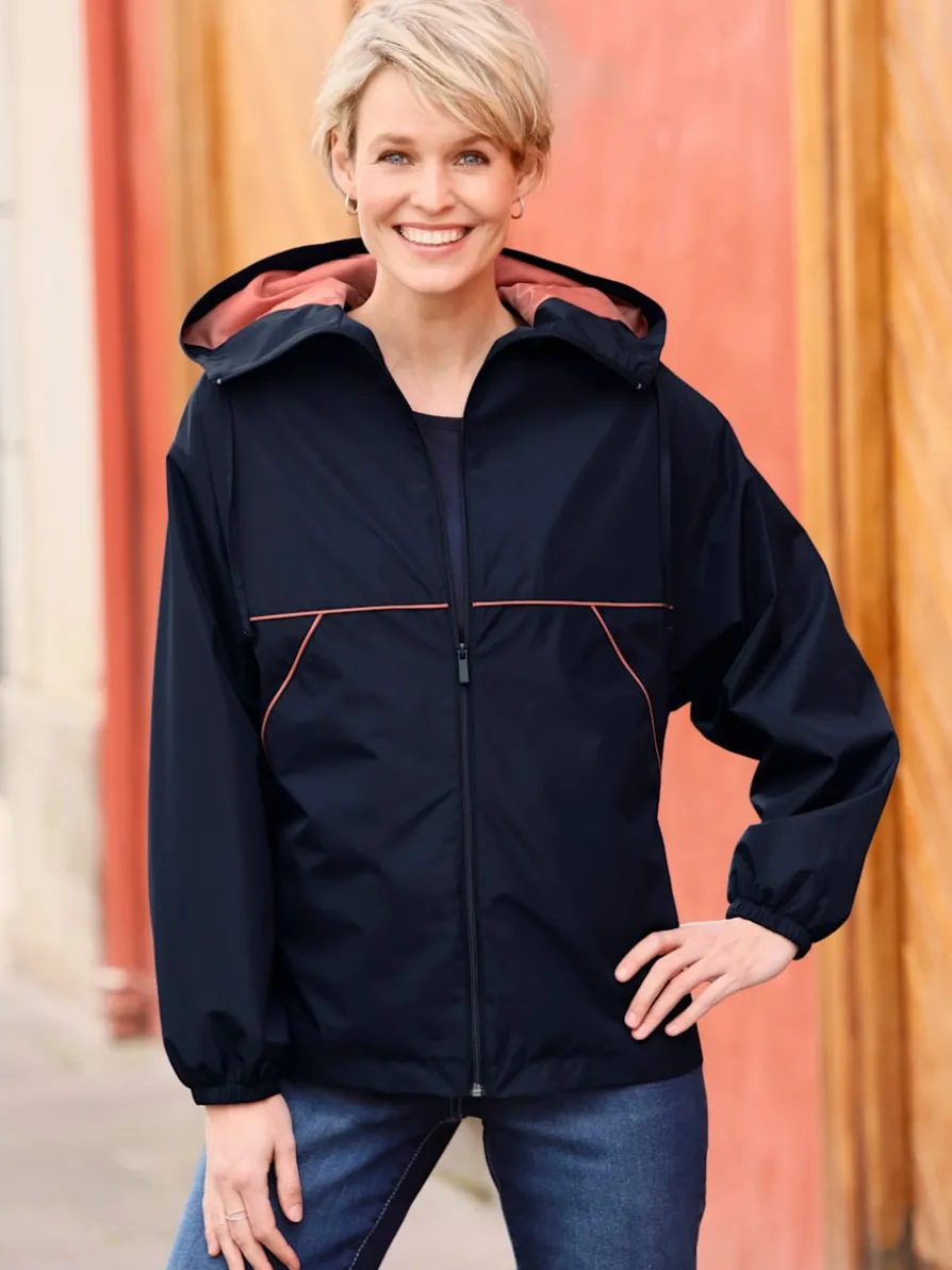 Veste passepoils contrastés tendance