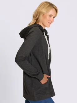 Veste sweat bel aspect chiné